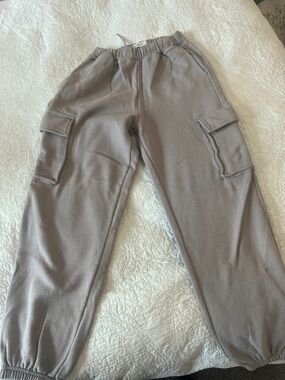 Abercrombie & Fitch Light Gray Cargo Sweatpants